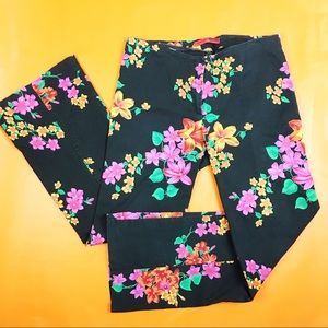 [Y2K] Midrise Bootcut Floral Pants